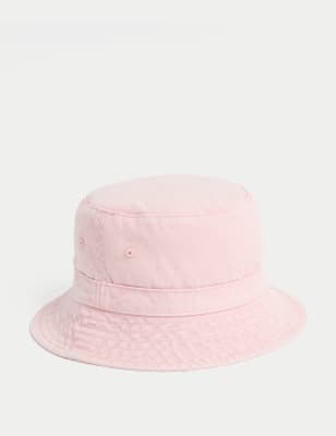 

Unisex,Boys,Girls M&S Collection Kids' Pure Cotton Bucket Hat (1-13 Yrs) - Pink, Pink