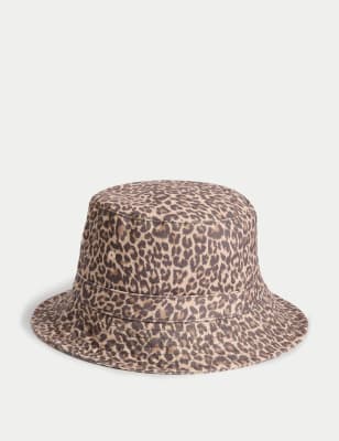 

M&S Collection Gorro de verano infantil 100 % algodón con estampado animal (1-13 años) - Brown Mix, Brown Mix