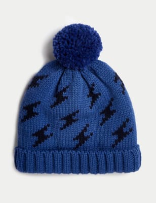 

Boys M&S Collection Kids' Lightning Winter Hat (1-6 Yrs) - Navy, Navy