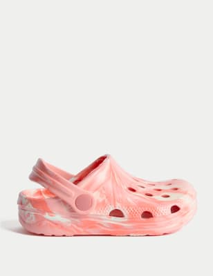 

Unisex,Boys,Girls M&S Collection Kids' Marble Slip-On Clogs (4 Small - 2 Large) - Pink Mix, Pink Mix