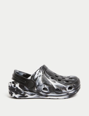 

Unisex,Boys,Girls M&S Collection Kids' Marble Clogs (4 Small - 2 Large) - Black Mix, Black Mix