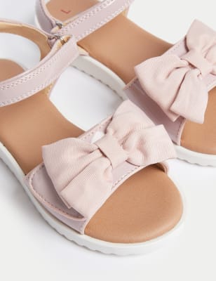 

Girls M&S Collection Kids' Patent Bow Sandals (4 Small - 2 Large) - Pale Pink, Pale Pink