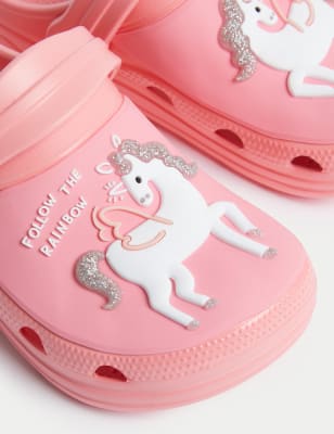 

Girls M&S Collection Kids' Unicorn Clogs (4 Small - 2 Large) - Pink Mix, Pink Mix