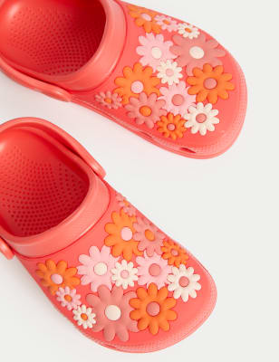 

Girls M&S Collection Kids' Floral Clogs (4 Small - 2 Large) - Orange Mix, Orange Mix