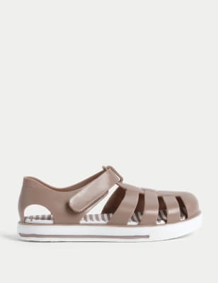 

Unisex,Boys,Girls M&S Collection Kids' Riptape Jelly Sandals (4 Small - 13 Small) - Mink, Mink