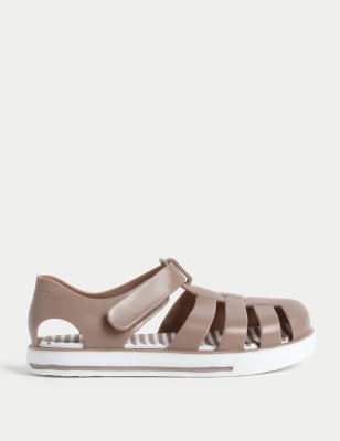 

M&S Collection Gummi-Sandalen für Kinder mit Klettverschluss (20,5-32) - Mink, Mink