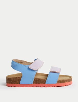 

M&S Collection Fußbett-Sandalen für Kinder mit Blockfarben (20,5-34,5) - Purple, Purple