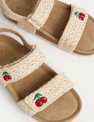 

M&S Collection Fußbett-Sandalen mit Obstmotiv für Kinder (20,5-34,5) - White Mix, White Mix