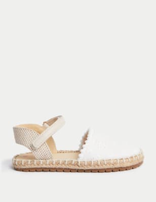 

M&S Collection Sandalias infantiles estilo alpargata (4 pequeño-2 grande) - Cream Mix, Cream Mix