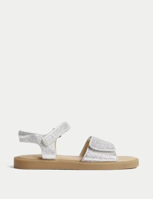 

Girls M&S Collection Metallic Sandals (4 Small - 2 Large) - Silver, Silver