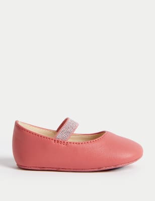 

Unisex,Boys,Girls M&S Collection Baby Gift Boxed Mary Jane Leather Pram Shoes (0-18 Mths) - Blush Pink, Blush Pink