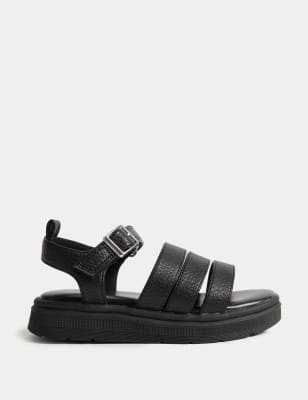 

Girls M&S Collection Kids' Chunky Sandals (4 Small - 6 Large) - Black Mix, Black Mix