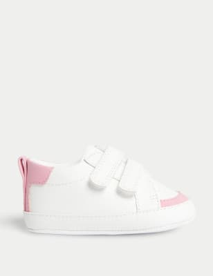 

Unisex,Boys,Girls M&S Collection Riptape Pram Trainers (0-18 Mths) - White Mix, White Mix