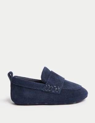 

Unisex,Boys,Girls M&S Collection Baby Suede Pram Loafer (0-18 Mths) - Navy, Navy