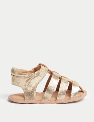 

M&S Collection Kinderwagen-Fischersandalen mit Metallic-Effekt für Babys (0-18 M.) - Gold, Gold