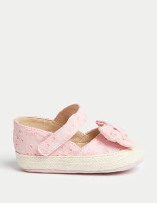 

M&S Collection Pre-Walk-Espadrilles mit Klettverschluss und Blumenmuster (0-18 M.) - Coral, Coral