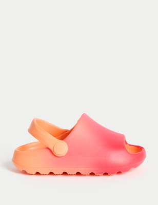 

Unisex,Boys,Girls M&S Collection Kids' Ombré Sliders (4 Small - 2 Large), Orange Mix