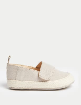 

Boys M&S Collection Canvas Riptape Pre-walker Espadrilles (0-18 Mths) - Stone, Stone