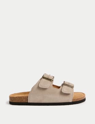 

Boys M&S Collection Kids' Leather Footbed Sandals (3 Large - 7 Large), Mink Mix