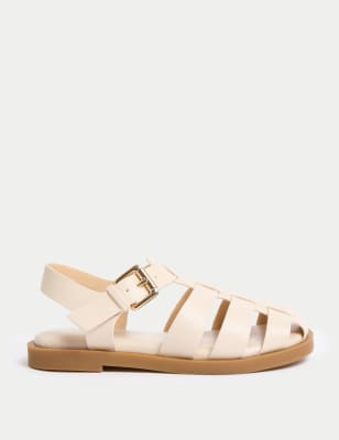 

Girls M&S Collection Kids' Fisherman Sandals (4 Small - 6 Large), Ecru