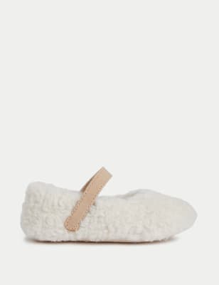 

Unisex,Boys,Girls M&S Collection Baby Faux Fur Pre-Walker Ballet Pumps (0-18 Months) - Cream, Cream