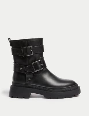 

Girls M&S Collection Freshfeet™ Mid Calf Boots (1-6 Large) - Black, Black