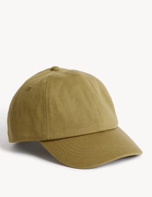 

Unisex,Boys,Girls M&S Collection Kids' Pure Cotton Plain Baseball Cap (12 Mths-13 Yrs), Olive