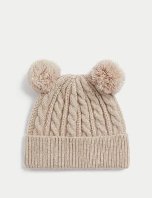 

Unisex,Boys,Girls M&S Collection Kids' Cable Knit Winter Hat (0 Mths-3 Yrs) - Ecru, Ecru