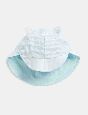 

Unisex,Boys,Girls M&S Collection Pure Cotton Reversible Sun Hat (0-1 Yrs) - Aqua, Aqua