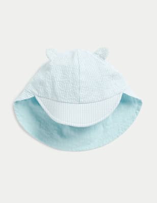 

Unisex,Boys,Girls M&S Collection Kids' Pure Cotton Reversible Sun Hat (1-6 Yrs) - Aqua, Aqua