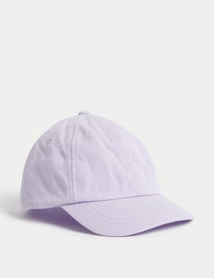 

Girls M&S Collection Kids' Pure Cotton Plain Baseball Cap (1-13 Yrs) - Lilac, Lilac