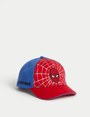 

Boys M&S Collection Kids' Pure Cotton Spider-Man™ Baseball Cap (1-6 Yrs), Blue Mix