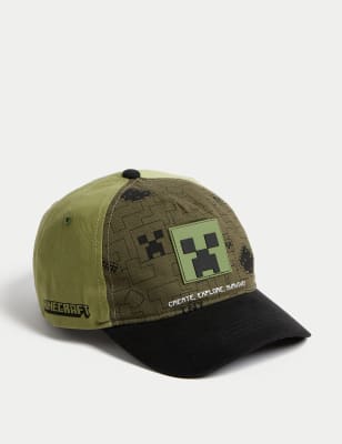 

Boys M&S Collection Kids' Pure Cotton Minecraft™ Baseball Cap (6-13 Yrs) - Green Mix, Green Mix