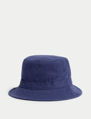 

Unisex,Boys,Girls M&S Collection Kids' Pure Cotton Bucket Sun Hat (1-13 Yrs), Navy