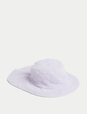 

Girls M&S Collection Kids' Pure Cotton Hat (1-6 Yrs) - Purple, Purple