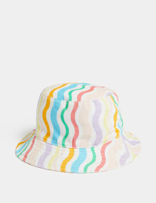 

Girls M&S Collection Kids' Pure Cotton Striped Sun Hat (1-13 Yrs) - Multi, Multi