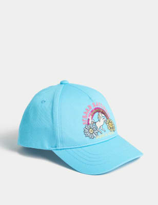 

Girls M&S Collection Kids' Pure Cotton Unicorn Baseball Cap (1-6 Yrs) - Aqua, Aqua
