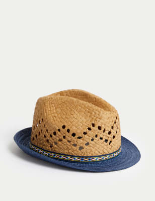 

Boys M&S Collection Kids' Trilby Sun Hat (1-13 Yrs) - Natural, Natural