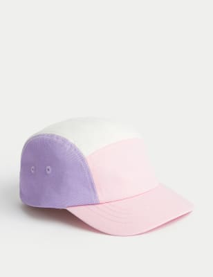 

M&S Collection Baseballmütze aus reiner Baumwolle mit Farblockmuster - Pink, Pink