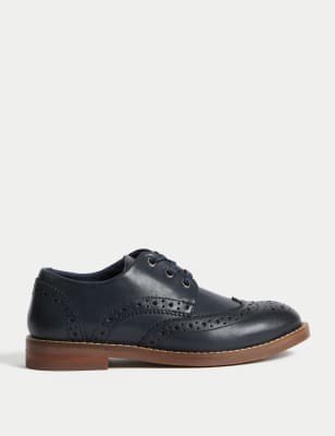 

Boys M&S Collection Kids' Leather Brogues (8 Small - 2 Large) - Navy, Navy