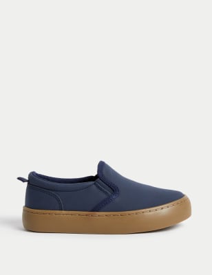 

Boys M&S Collection Kids' Freshfeet™ Slip-on Shoes (4 Small - 13 Small) - Navy, Navy