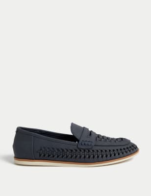 

Boys M&S Collection Kids' Woven Slip-On Loafers (3 Large - 7 Large) - Navy, Navy