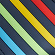 Kids' Striped Sliders, NAVY MIX, swatch