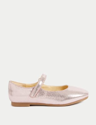 

Girls M&S Collection Kids' Glitter Mary Jane Ballet Pumps (4 Small-2 Large) - Light Pink, Light Pink