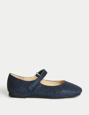 

M&S Collection Bailarinas infantiles con brillos Mary Jane (4 pequeño-2 grande) - Light Pink, Light Pink