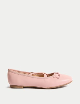 

Girls M&S Collection Kids' Metallic Ballet Shoes (4 Small - 6 Large) - Blush Pink, Blush Pink