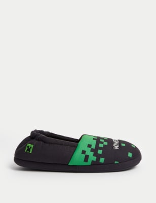 

Boys M&S Collection Kids' Minecraft™ Slippers (13 Small - 7 Large) - Green Mix, Green Mix