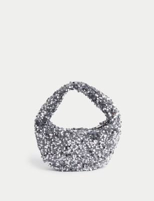 

Girls M&S Collection Kids' Sequin Handbag - Silver, Silver