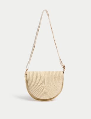 

Girls M&S Collection Kids' Straw Cross Body Bag - Natural, Natural