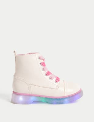 

Girls M&S Collection Kids' Freshfeet™ Light Up Boots (4 Small - 2 Large) - Light Pink Mix, Light Pink Mix